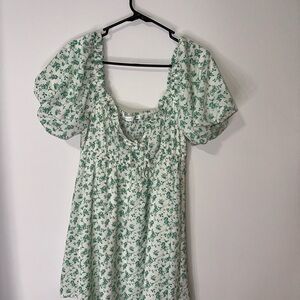 Altar'd State Green Floral Mini Dress
